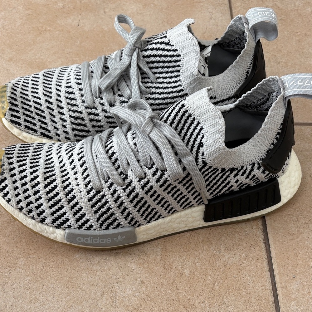 Adidas Primeknit Black and White Sneakers